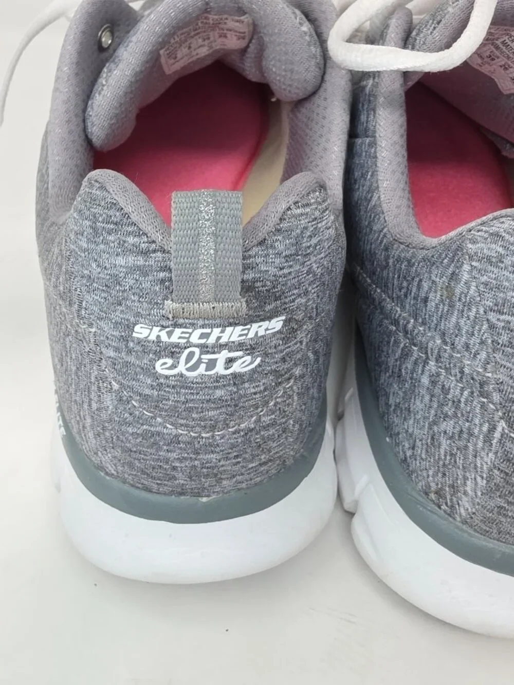 Skechers Flex Elite 11863 Sneakers Shoes Womens 9 Silver Gray Memory Foam